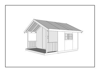 SB- Takutstikk 1m  m/ terrasse og rekkverk.